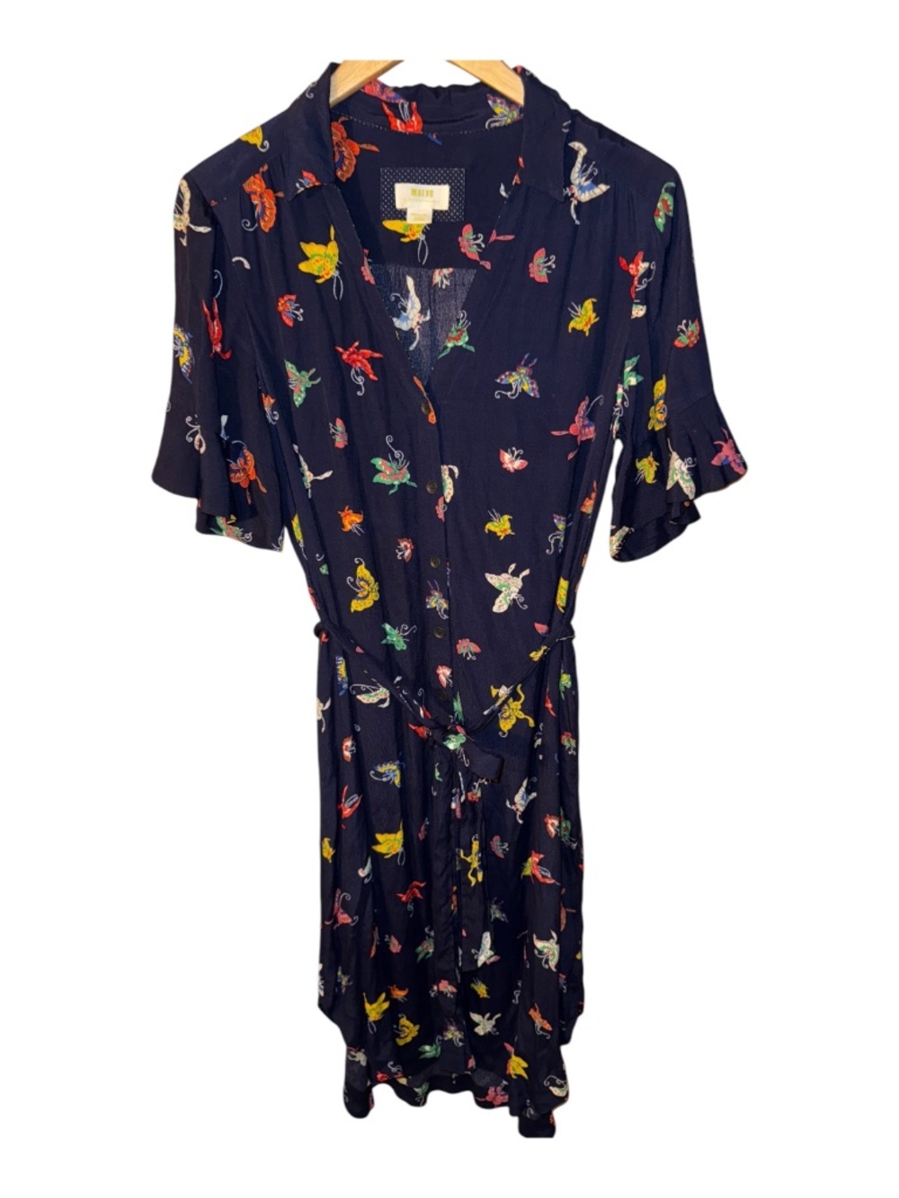 Maeve Anthropologie Butterfly Flutterby Dress M - Picture 3 of 5
